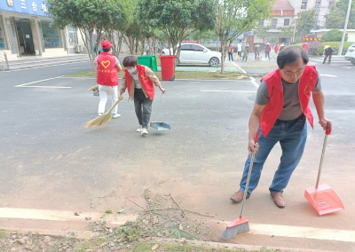 三合镇志愿者服务队开展清污除杂活动