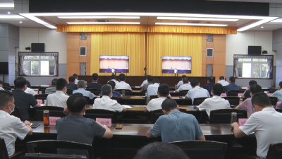 我市集中收听收看孝感市寄递物流进村高质量全覆盖建设工作督办推进会议