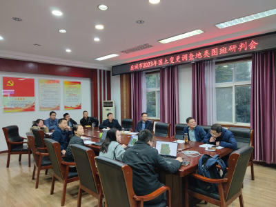 应城市召开2023年国土变更调查地类图斑研判会