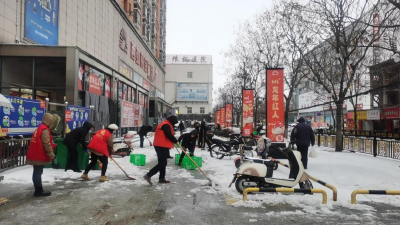 安陆市府城街道北正社区：“以雪为令·闻雪而动”铲雪除冰保畅通