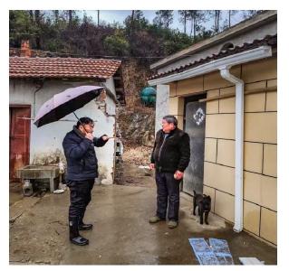 安陆市雷公镇：寒潮中的守护者