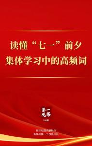 读懂“七一”前夕集体学习中的高频词
