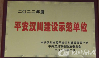 市税务局荣获全市2022年度平安汉川建设示范单位