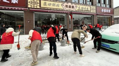 汉川人大：党员干部齐行动 清雪除冰助畅通