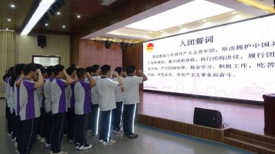 汉川一中举行2024年新团员入团仪式