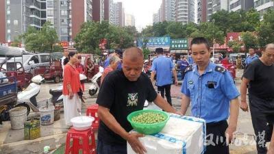 引摊入市 汉川市城市管理综合执法大队对流动商贩开展精准整治