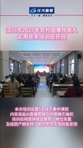 视频 | 汉川市2025年农村困难残疾人实用技术培训班开班