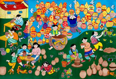 “大地绘彩”国博揭幕，汉川佳作双星闪耀