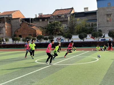 绿茵场上展风采 校园足球传友谊