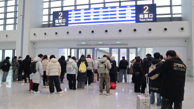 【视频】汉川北站迎来元旦客流高峰