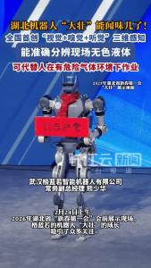 视频 | 湖北机器人“大壮”能闻味儿了！全国首创