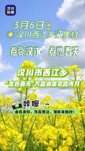 视频 | 3月6日，汉川西江乡江集村 点亮汉江·点燃春天——汉川市西江乡“金色春天”万亩油菜花踏青月开幕式来啦！