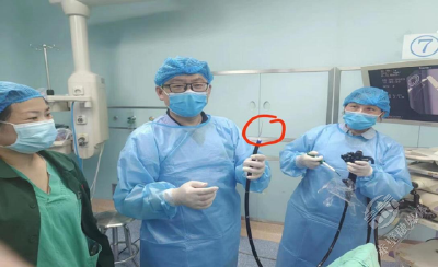 双镜联合 赤壁市人民医院成功取出腹腔内尖锐牙签