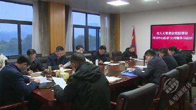 市人大常委会党组理论学习中心组（扩大）召开专题学习研讨会