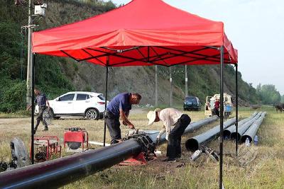 湖北赤壁：建设临时补水机站  帮助农田水稻“解渴”