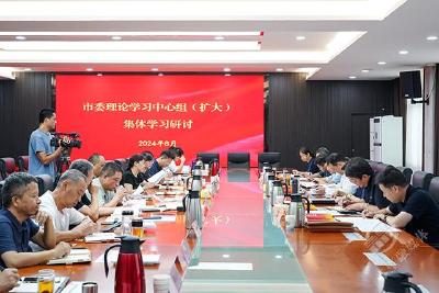 市委理论学习中心组（扩大）举行集体学习研讨 深入学习贯彻党的二十届三中全会精神