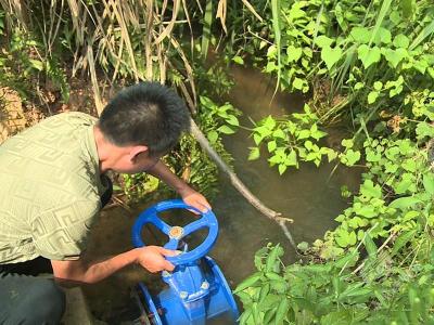 湖北赤壁：陆水河水引向北干渠 “及时水”送到地头田间