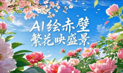 AI绘赤壁 繁花映盛景