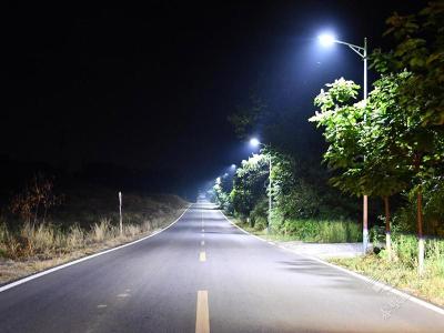 湖北赤壁：370盏路灯点亮五村夜间路