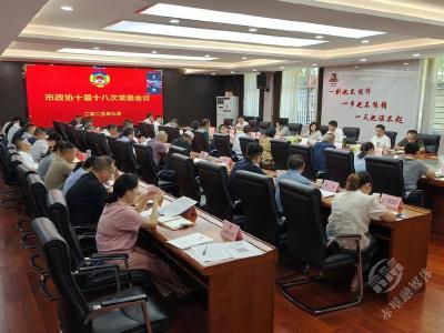 市政协召开十届十八次常委会议