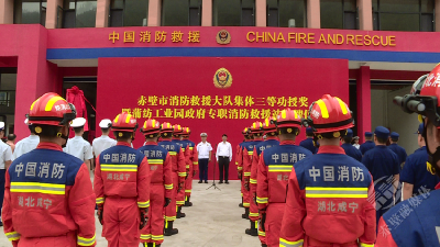 市政府授予市消防救援大队“集体三等功” 为蒲纺工业园政府专职消防救援站揭牌