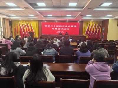 学习贯彻党的二十届四中全会精神赤壁市委宣讲团在蒲纺工委宣讲