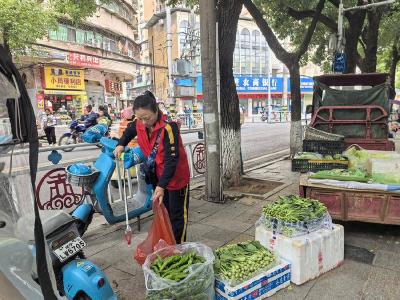 赤壁：志愿红点亮街巷 清洁家园焕新颜