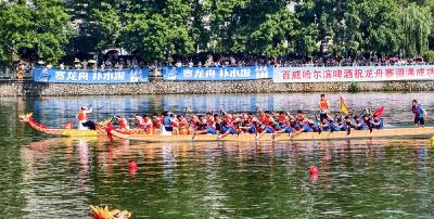 端午氛围感拉满！陆水湖上12支龙舟队逐浪争锋