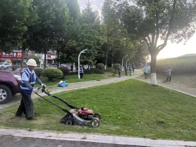 养护绿色 “修”出安全 赤壁建工集团精细化管护绿化景观