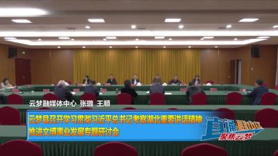 【直通县市区】云梦县召开学习贯彻习近平总书记考察湖北重要讲话精神 推进文博事业发展专题研讨会