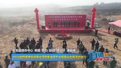 【直通县市区】2024年四季度全省重大项目集中开工大悟县分会场活动举行