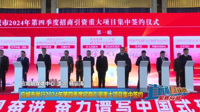 【直通县市区】应城市举行2024年第四季度招商引资重大项目集中签约