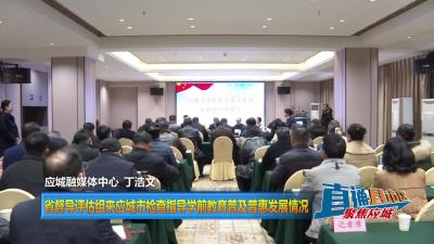 【直通县市区】省督导评估组来应城市检查指导学前教育普及普惠发展情况