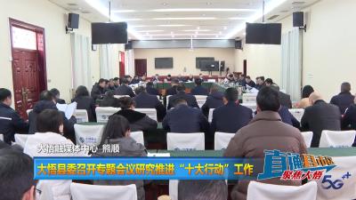 【直通县市区】大悟县委召开专题会议研究推进“十大行动”工作