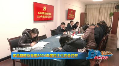 【直通县市区】孝昌县政协党组2024年度民主生活会召开