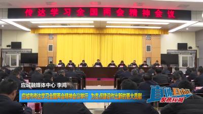 【直通县市区】应城市传达学习全国两会精神会议举行 为支点建设作出新的更大贡献
