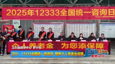 【直通县市区】汉川：12333全国统一咨询日  聚焦个人养老金保障