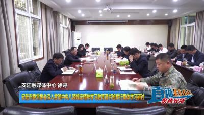 【直通县市区】安陆市委常委会深入贯彻中央八项规定精神学习教育读书班举行集体学习研讨