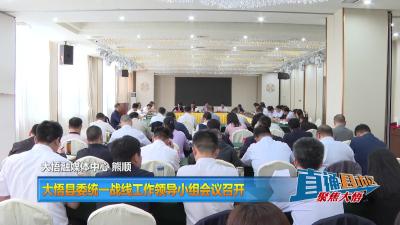 【直通县市区】大悟县委统一战线工作领导小组会议召开