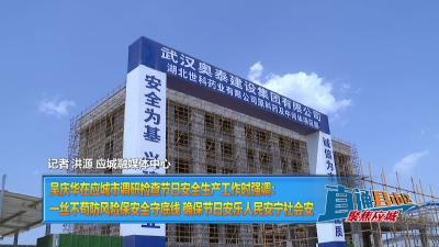 【直通县市区】 吴庆华在应城市调研检查节日安全生产工作时强调：一丝不苟防风险保安全守底线 确保节日安乐人民安宁社会安