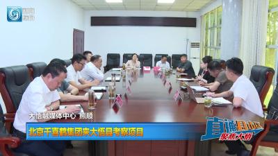 【直通县市区】北京千喜鹤集团来大悟县考察项目