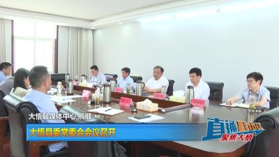 【直通县市区】大悟县委常委会会议召开