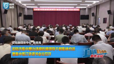 【直通县市区】安陆市集中整治违规吃喝领导干部集体约谈暨集中签订承诺书会议召开
