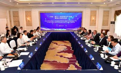 杨军与德中文化经济联合会考察团一行座谈交流 深化友谊 推进合作 促进发展