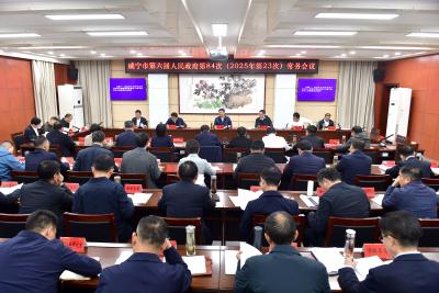 杨军主持召开市政府常务会议 固基础守底线促提升 更好助力高质量发展