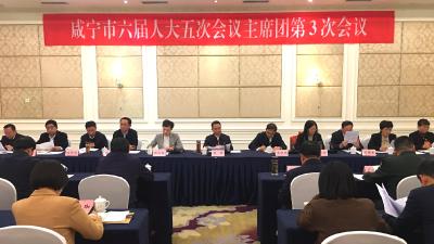 市六届人大五次会议主席团举行第3次会议