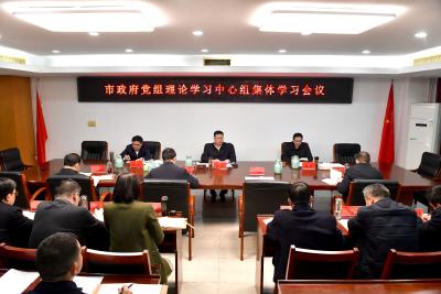 杨军主持召开市政府党组理论学习中心组集体学习会议 切实将学习成果转化为高质量发展的实际成效