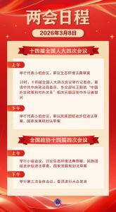 两会日程预告｜3月8日：人代会审议生态环境法典草案等 政协举行第三次全体会议