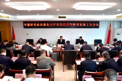 杨军专题研究政务服务大厅布局优化和转型发展工作 更好统筹降本增效 务实推进综合改革