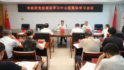 杨军主持召开市政府党组理论学习中心组集体学习会议 以习近平党建思想为指引 奋力推动经济社会高质量发展